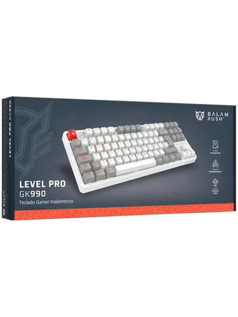 TECLADO GAMER BALAM RUSH LEVEL PRO GK990 LED RGB TKL TECLADO MECANICO OUTEMU RED INALAMBRICO RF INALAMBRICO-BLUETOOTH BLANCO ESPANOL - Image 6