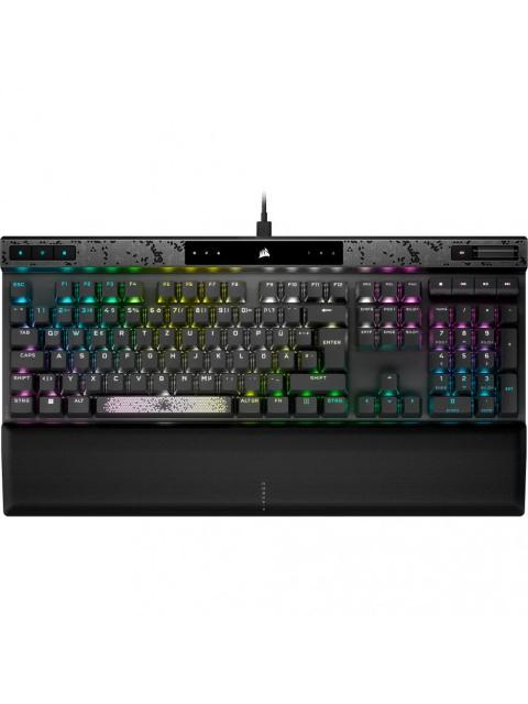 TECLADO GAMER CORSAIR K70 MAX RGB TECLADO MECANICO SWITCH CHERRY MGX ALAMBRICO NEGRO (INGLES)