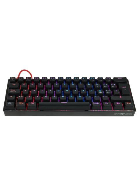 TECLADO GAMER GAME FACTOR KBG560 RGB TECLADO MECANICO SWITCH RED ALAMBRICO ROJO (ESPANOL)