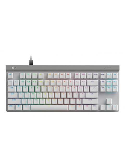 TECLADO GAMER LOGITECH G515 LED RGB TKL TECLADO MECANICO LOGITECH TACTILE ALAMBRICO USB BLANCO INGLES