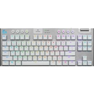 TECLADO GAMER LOGITECH G915 TKL RGB TECLADO MECANICO SWITCH GL TACTIL INALAMBRICO BLANCO (INGLES)