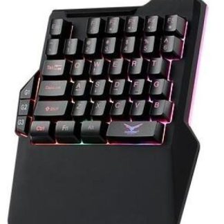 TECLADO GAMER NACEB ATHERIS RGB UNA MANO ALAMBRICO NEGRO