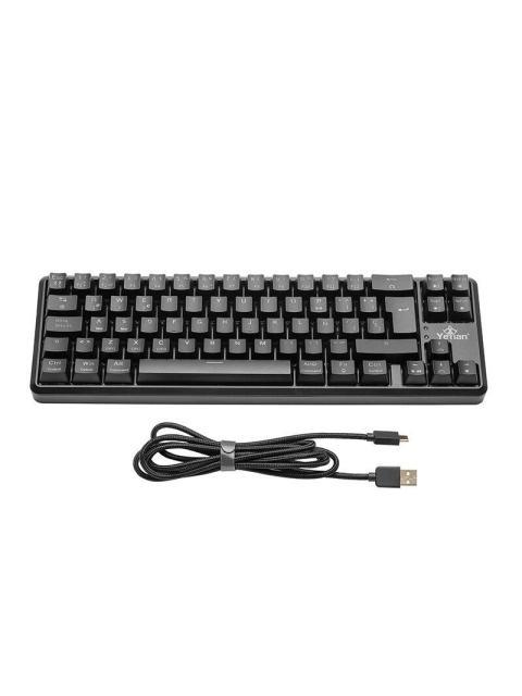 TECLADO GAMER YEYIAN AKIL S3500 RGB TECLADO MECANICO SWITCH RED ALAMBRICO NEGRO (ESPANOL)