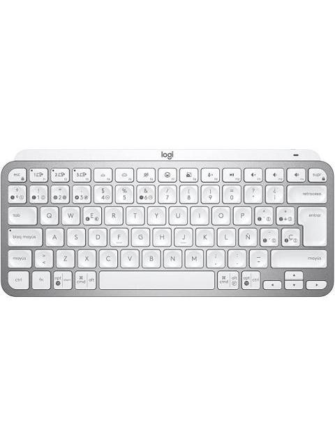 TECLADO LOGITECH MX KEYS MINI INALAMBRICO RF WIRELESS-BLUETOOTH BLANCO (ESPANOL)