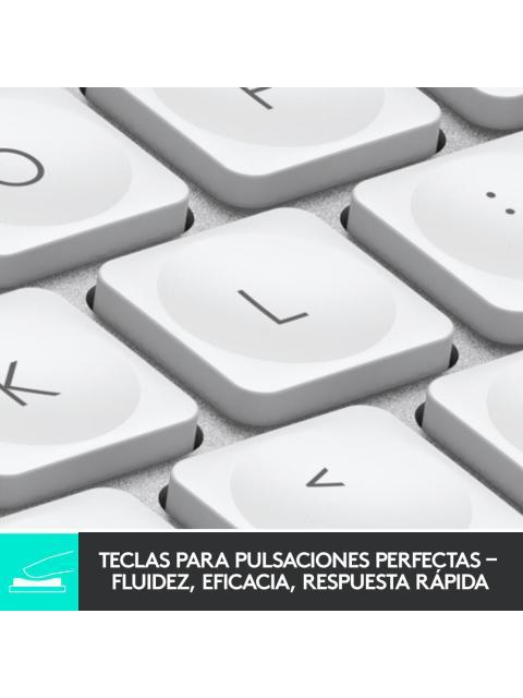 TECLADO LOGITECH MX KEYS MINI INALAMBRICO RF WIRELESS-BLUETOOTH BLANCO (ESPANOL) - Image 4