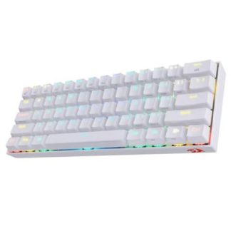 TECLADO MECANICO REDRAGON DRACONIC WHITE INGLES BLANCO RGB