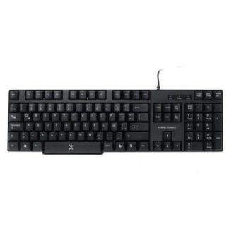 TECLADO PERFECT CHOICE PC-200970 ALAMBRICO USB NEGRO - RESISTENTE A DERRAMES (ESPANOL)