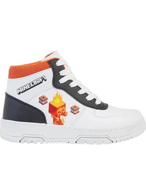 TENIS BOTA ESCOLAR BLANCO MINECRAFT