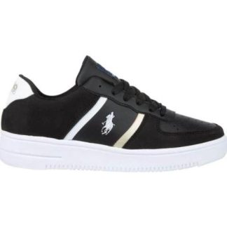 TENIS CASUAL CLASICO FRANJAS BLANCO/NEGRO HPC POLO