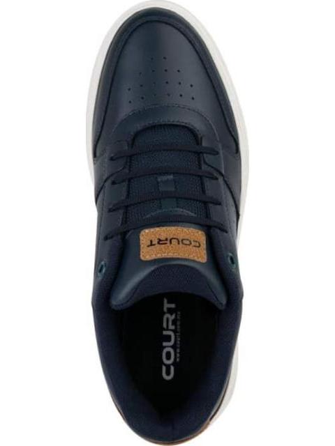 TENIS CASUAL CONFORT DE PIEL AZUL MARINO COURT - Image 3