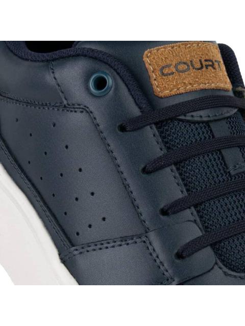 TENIS CASUAL CONFORT DE PIEL AZUL MARINO COURT - Image 6