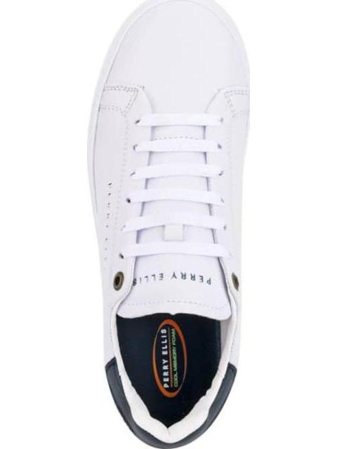 TENIS CASUAL ESCOLAR BLANCO PERRY ELLIS - Image 3