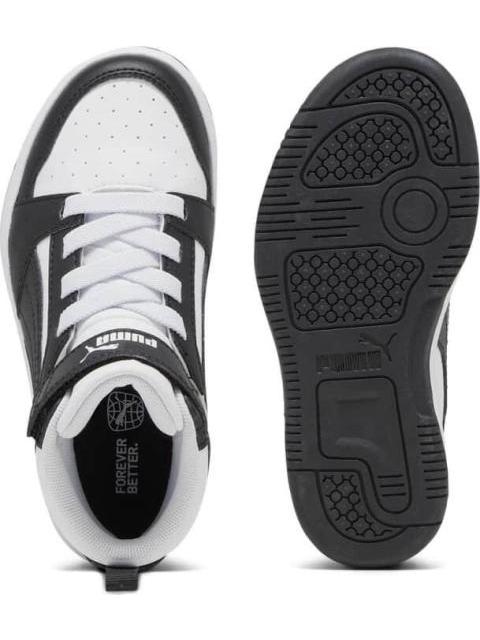 TENIS CASUAL REBOUND V6 MID AC PS BLANCO/NEGRO PUMA - Image 3