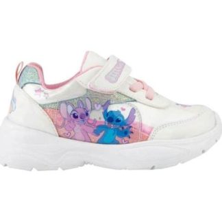 TENIS CASUAL URBANO CHOCLO STITCH LUCES BLANCO DISNEY