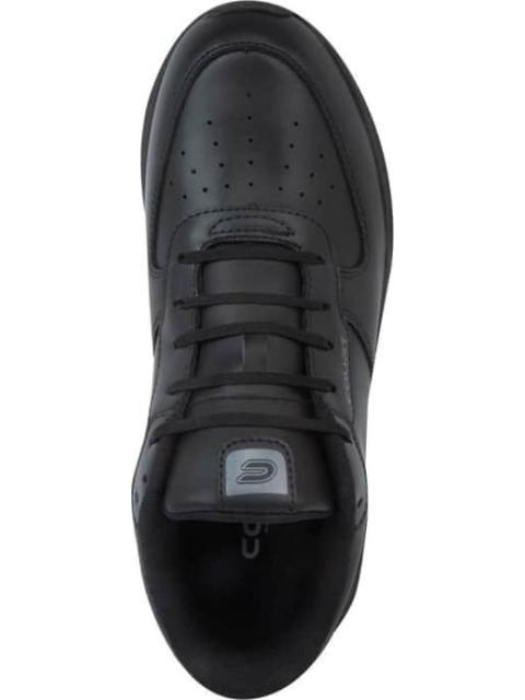 TENIS DEPORTIVO TRIPLE RECIO CONFORT DE PIEL NEGRO COURT - Image 3