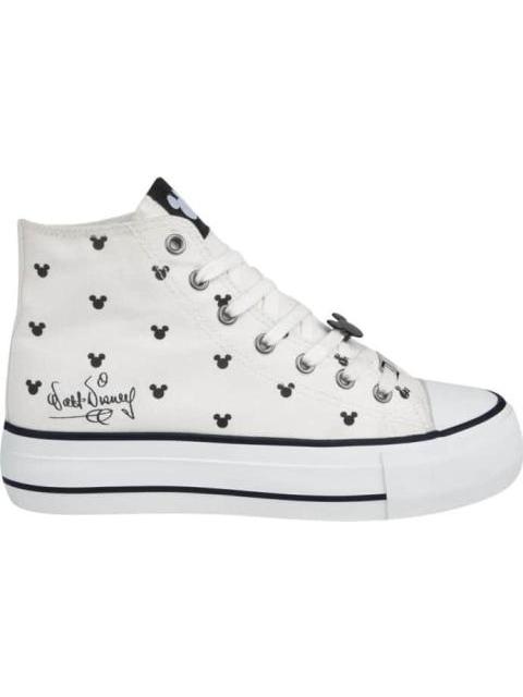 TENIS MICKEY MOUSE BOTA BLANCO/NEGRO MICKEY MOUSE