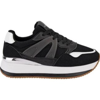 TENIS RETRO PLATAFORMA FRANJA BLANCO/NEGRO NEXT CO