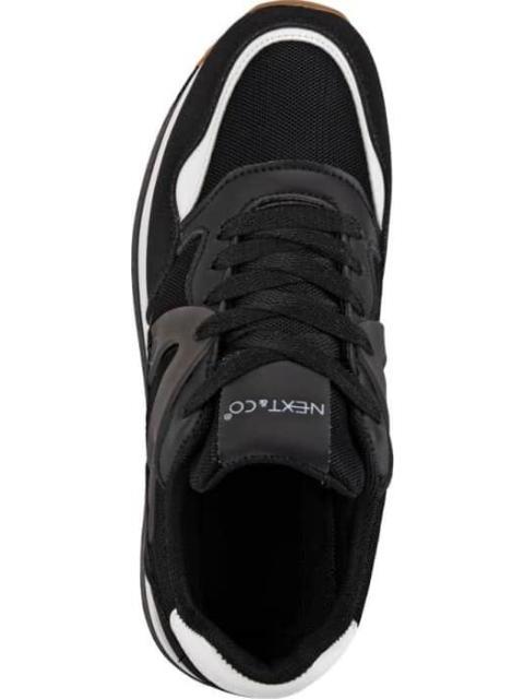 TENIS RETRO PLATAFORMA FRANJA BLANCO/NEGRO NEXT CO - Image 3