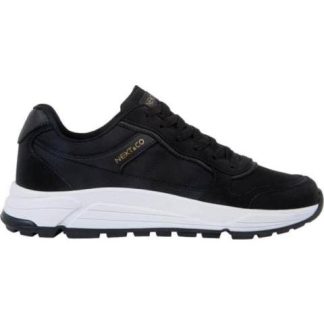 TENIS RETRO RUNNER CASUAL LONA BLANCO/NEGRO NEXT CO