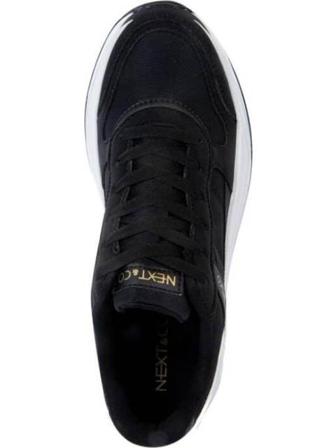 TENIS RETRO RUNNER CASUAL LONA BLANCO/NEGRO NEXT CO - Image 3