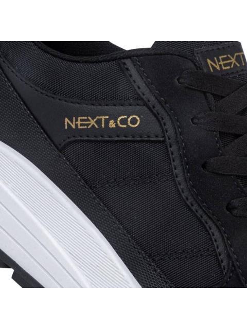 TENIS RETRO RUNNER CASUAL LONA BLANCO/NEGRO NEXT CO - Image 6