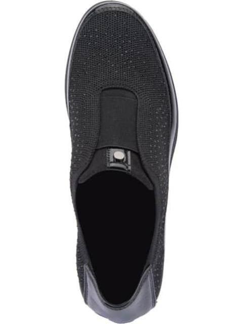 CUÑA BAJA CON PEDRERIA NEGRO SHOSH CONFORT - Image 3