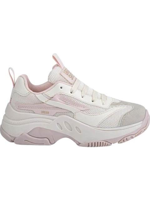 TENIS URBANO CASUAL AGUJETA SUELA CHUNKY BEIGE/HUESO URBAN SHOES