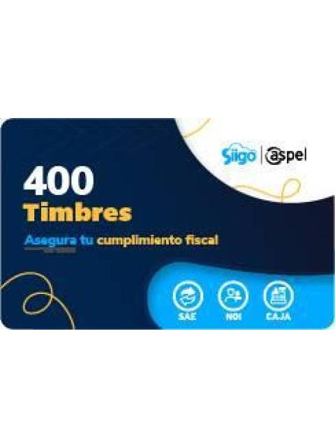 TIMBRES FISCALES ASPEL PAQUETE DE 400 TIMBRES FACTE-400 (ELECTRONICO)