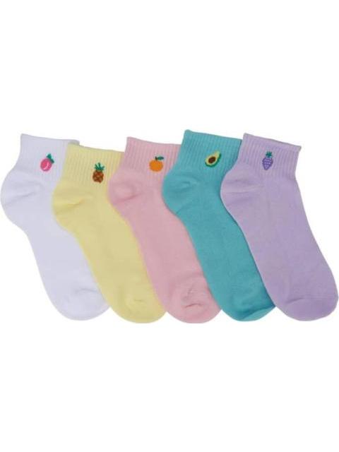 TINES SET 5 PARES BORDADOS MULTICOLOR LOVE TO LOUNGE