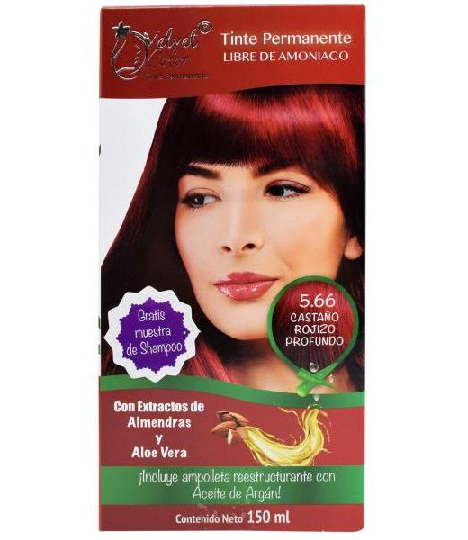 TINTE CASTAÑO ROJIZO PROFUNDO 150 ML VELVET COLOR