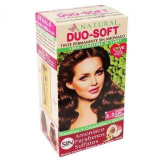 TINTE DUO SOFT AHORA SIN AMONIACO #5.3 CASTAÑO CLARO DORADO 60GR. KENT COSMETICS