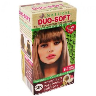 TINTE DUO SOFT AHORA SIN AMONIACO #8.1 RUBIO CENIZO 60GR. KENT COSMETICS