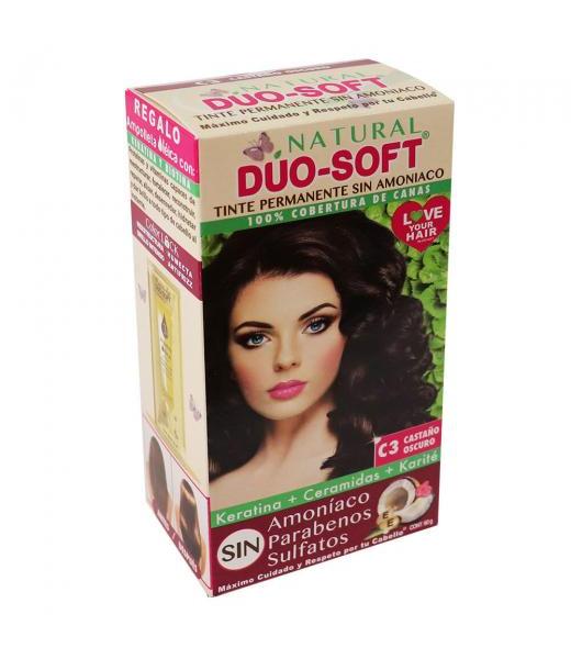 TINTE DUO SOFT AHORA SIN AMONIACO #C3 CASTAÑO OSCURO 60GR. KENT COSMETICS