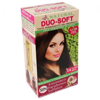 TINTE DUO SOFT AHORA SIN AMONIACO #C4 CASTAÑO MEDIO 60 GR. KENT COSMETICS