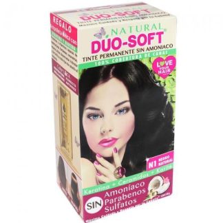 TINTE DUO SOFT AHORA SIN AMONIACO #N1 NEGRO NATURAL 60GR. KENT COSMETICS