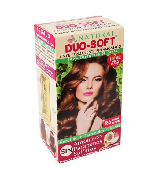 TINTE DUO SOFT AHORA SIN AMONIACO #R6 RUBIO OSCURO 60GR. KENT COSMETICS