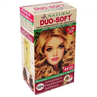 TINTE DUO SOFT AHORA SIN AMONIACO #R8 RUBIO CLARO 60GR. KENT COSMETICS