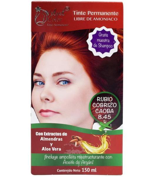 TINTE RUBIO COBRIZO CAOBA 150 ML VELVET COLOR