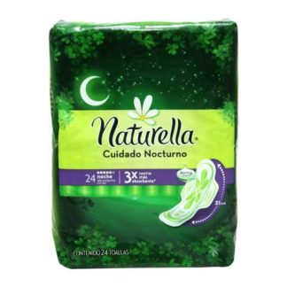 TOALLA FEM. NATURELLA NOCHE CON ALAS PAQ. 24 PZ