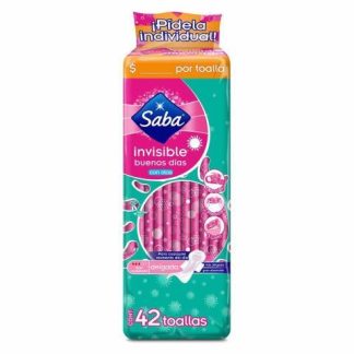 TOALLA FEMENINA SABA INVISIBLE CON ALAS PAQUETE CON 42 PIEZAS