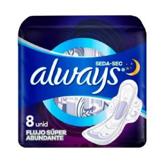 TOALLAS HIGIENICAS ALWAYS SECA NOCHES TRANQUILAS 8 UNIDADES