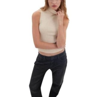 TOP CUELLO ALTO BEIGE HOLLY LAND