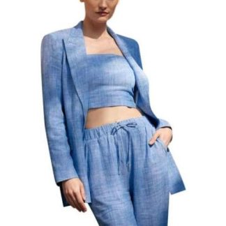 TOP DE LINO AZUL HOLLY LAND