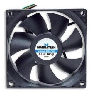 VENTILADOR MANHATTAN 3-PIN PARA PC 80MM 2500RPM NEGRO