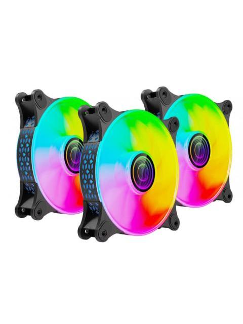 VENTILADOR NACEB NA-0962 3X 120MM 1100RPM ARGB NEGRO