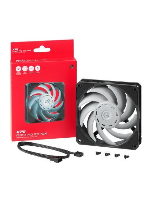 VENTILADOR XPG VENTO PRO 120 PWM (PULSE WIDTH MODULATION). 120MM. NEGRO. VENTOPRO120PWMBKCWW