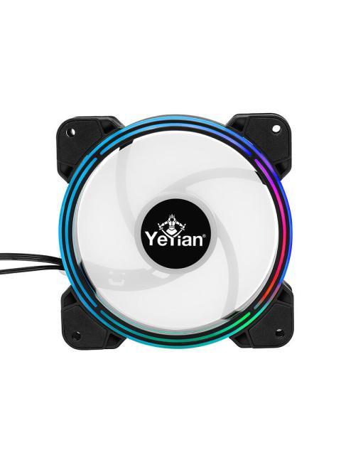 VENTILADOR YEYIAN TYPHOON LII MASTER ARGB LED 120MM 1300RPM NEGRO - 3 PIEZAS INCLUYE HUB-CONTROL-2 TIRAS LED - Image 4
