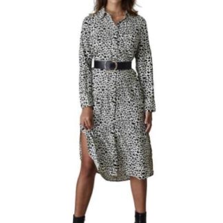 VESTIDO CAMISERO CON CINTURON ANIMAL PRINT HOLLY LAND
