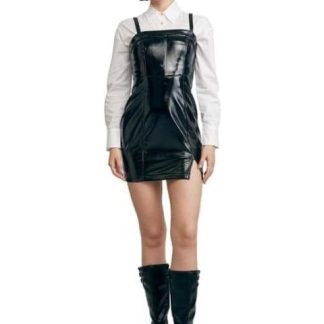 VESTIDO EFECTO PIEL NEGRO HOLLY LAND