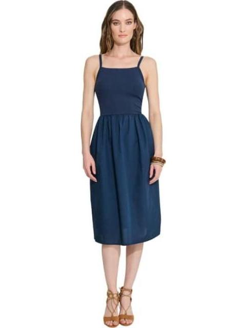 VESTIDO MIDI AZUL MARINO HOLLY LAND